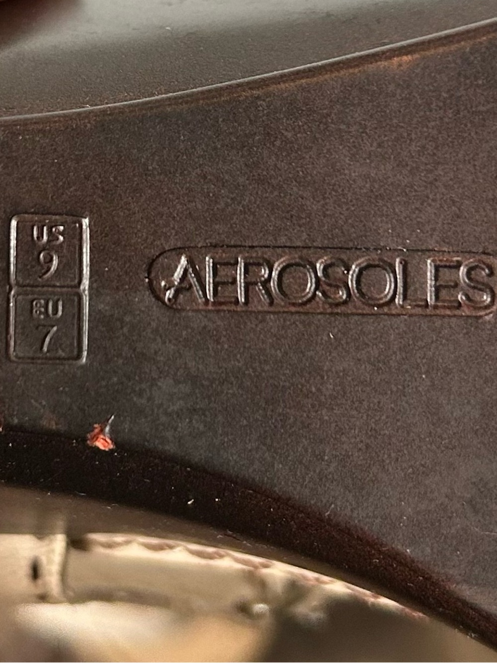Aerosoles Womens 9 Cream Leather Sandals Hook Loop Comfort Low Heel‎ - Picture 6 of 6